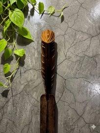 Listing 4 of 10 for Huia Feather Sculpture | Black Maire | Limited Edition #5| Reclaimed NZ Native