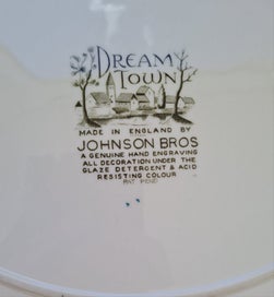 Listing 3 of 4 for Johnson Bros * Dream Town * Extra Large Oval Serving Plate made in England