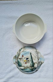 Listing 4 of 11 for Johnson Bros * Dream Town * Lidded Casserole Dish & spare lid - made in England