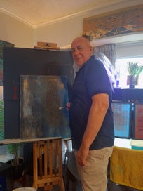 Listing 15 of 16 for ORIGINAL ACRYLIC MIXED MEDIA ABSTRACT PAINTING - Echoes of Time