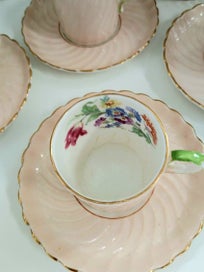 Listing 2 of 5 for A STUNNING AYNSLEY PINK SWIRL COFFEE SET