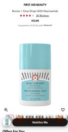 Listing 1 of 3 for FIRST AID Bronze + Glow Drops With Niacinamide - BRAND NEW! RRP $53 at MECCA
