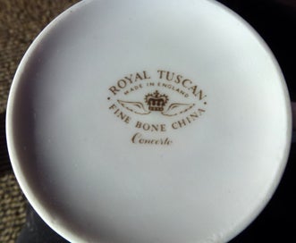 Listing 4 of 4 for 6 Royal Tuscan Fine Bone China MCM Cups and Saucers ~ CONCERTO Pattern