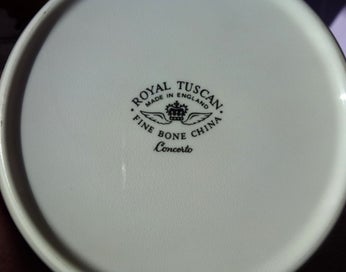 Listing 2 of 2 for 6 Royal Tuscan Fine Bone China MCM Dessert or Breakfast Bowls ~ CONCERTO Pattern