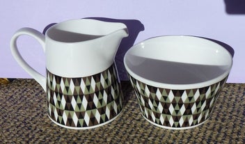 Listing 2 of 3 for Royal Tuscan Fine Bone China MCM Sugar Bowl & Jug ~ CONCERTO Pattern