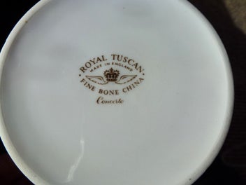 Listing 3 of 3 for Royal Tuscan Fine Bone China MCM Sugar Bowl & Jug ~ CONCERTO Pattern