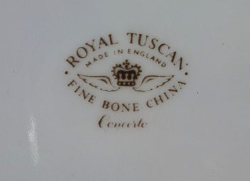 Listing 3 of 3 for Royal Tuscan Fine Bone China MCM Gravy Boat and Saucer ~ CONCERTO Pattern