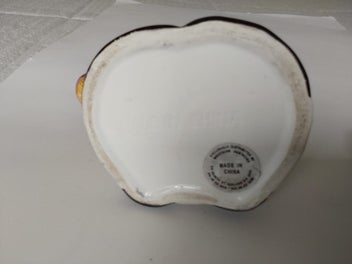 Listing 4 of 7 for Vintage Ceramic Decorative Teapot, " Chef holding a Menu and a tray"