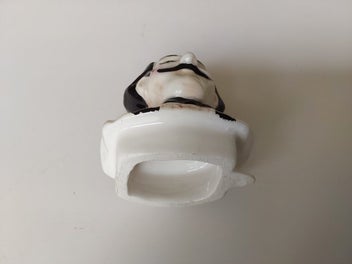 Listing 5 of 7 for Vintage Ceramic Decorative Teapot, " Chef holding a Menu and a tray"