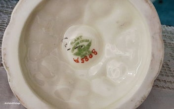 Listing 4 of 4 for Vintage Tuscan Plant Bone China Boudoir Candle Holder 1930s