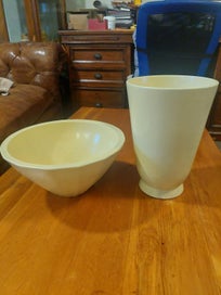 Listing 4 of 9 for Keith Murray for Wedgwood Bowl and Vessel, Two Pieces, c.1930s