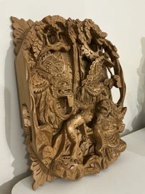 Listing 6 of 8 for Balinese Hand Carved Suar Wood Wall Art