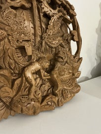Listing 7 of 8 for Balinese Hand Carved Suar Wood Wall Art