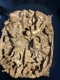 Listing 3 of 8 for Balinese Hand Carved Suar Wood Wall Art
