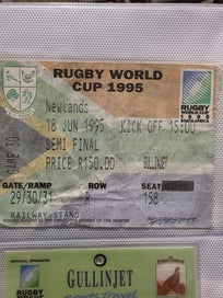 Listing 4 of 9 for 1995 Rugby World Cup Ticket Collection – FINAL + Semi + Quarter Finals (S.A)