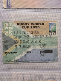 Listing 3 of 9 for 1995 Rugby World Cup Ticket Collection – FINAL + Semi + Quarter Finals (S.A)