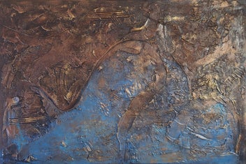 Listing 5 of 12 for ORIGINAL ACRYLIC MIXED MEDIA ABSTRACT PAINTING - Osiris