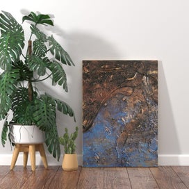 Listing 7 of 12 for ORIGINAL ACRYLIC MIXED MEDIA ABSTRACT PAINTING - Osiris