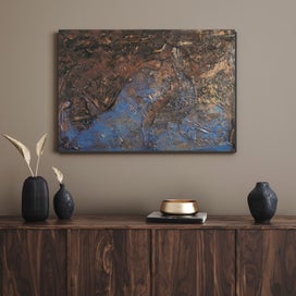 Listing 9 of 12 for ORIGINAL ACRYLIC MIXED MEDIA ABSTRACT PAINTING - Osiris