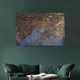 Listing 10 of 12 for ORIGINAL ACRYLIC MIXED MEDIA ABSTRACT PAINTING - Osiris