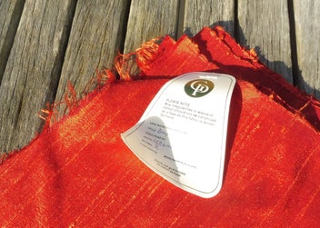 Listing 2 of 2 for Dupion silk, red, 2 metres