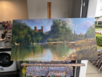 Listing 3 of 3 for Munich-Isar River painting by Graham Brinsley