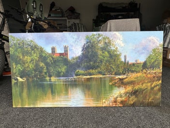 Listing 2 of 3 for Munich-Isar River painting by Graham Brinsley
