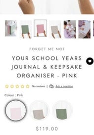 Listing 4 of 5 for *NEW* School Years Journal & Keepsake Organiser
