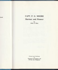 Listing 3 of 7 for Capt. F. G. Moore - Mariner and Pioneer, John Ross, 1982