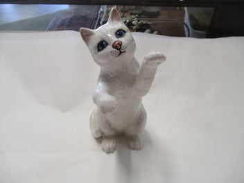 Listing 1 of 4 for *SH 984 - Vintage Beswick Figurine - Unusual White Cat Standing Up