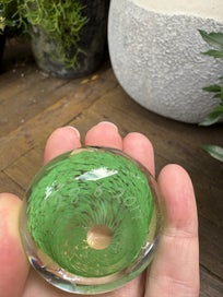 Listing 4 of 5 for GREEN SHAMROCK GLASS PAPER WEIGHT