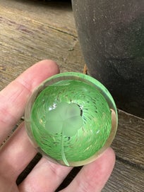Listing 5 of 5 for GREEN SHAMROCK GLASS PAPER WEIGHT