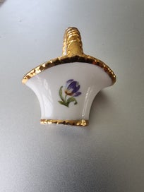 Listing 2 of 7 for Vintage LIMOGES France Miniature Basket - 22k Gold