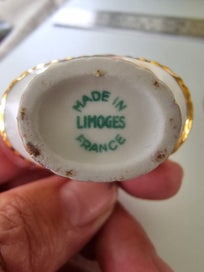 Listing 4 of 7 for Vintage LIMOGES France Miniature Basket - 22k Gold