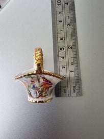 Listing 7 of 7 for Vintage LIMOGES France Miniature Basket - 22k Gold