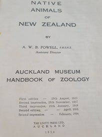 Listing 12 of 18 for 2 collectable informative books. NZ Insects. NZ Native Animals. 1971, 1954