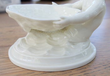 Listing 4 of 6 for Vintage Royal Worcester Blanc de Chine Merboy/Cherub Salt Dish