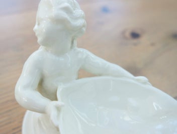 Listing 5 of 6 for Vintage Royal Worcester Blanc de Chine Merboy/Cherub Salt Dish
