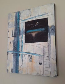 Listing 4 of 16 for <<< ABSTRACT " LYNDA NEWTH " MIXED MEDIA PAINTING >>>