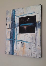 Listing 6 of 16 for <<< ABSTRACT " LYNDA NEWTH " MIXED MEDIA PAINTING >>>