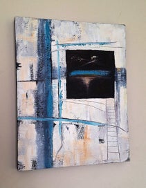 Listing 7 of 16 for <<< ABSTRACT " LYNDA NEWTH " MIXED MEDIA PAINTING >>>