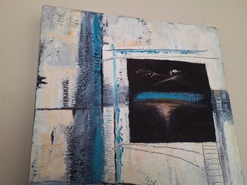 Listing 8 of 16 for <<< ABSTRACT " LYNDA NEWTH " MIXED MEDIA PAINTING >>>