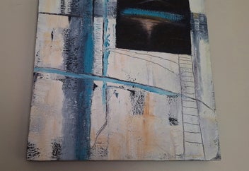 Listing 9 of 16 for <<< ABSTRACT " LYNDA NEWTH " MIXED MEDIA PAINTING >>>