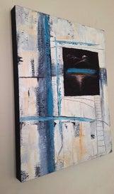 Listing 3 of 16 for <<< ABSTRACT " LYNDA NEWTH " MIXED MEDIA PAINTING >>>