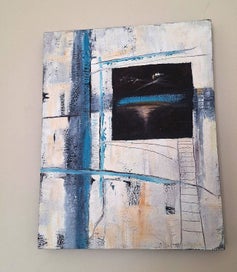 Listing 11 of 16 for <<< ABSTRACT " LYNDA NEWTH " MIXED MEDIA PAINTING >>>