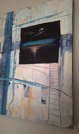 Listing 16 of 16 for <<< ABSTRACT " LYNDA NEWTH " MIXED MEDIA PAINTING >>>