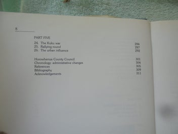 Listing 4 of 20 for 'HOROWHENUA County and Its People'- Dreaver- 1984- 1st.- 312pp
