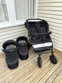 Listing 2 of 6 for Mountain Buggy Duet with Twin Carrycots & Parent Facing Infant Seats