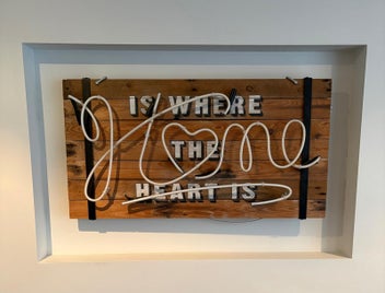 Listing 4 of 7 for "Home Is Where The Heart Is", designer neon artwork by Chris Bracey (UK)