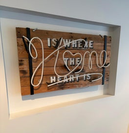 Listing 2 of 7 for "Home Is Where The Heart Is", designer neon artwork by Chris Bracey (UK)